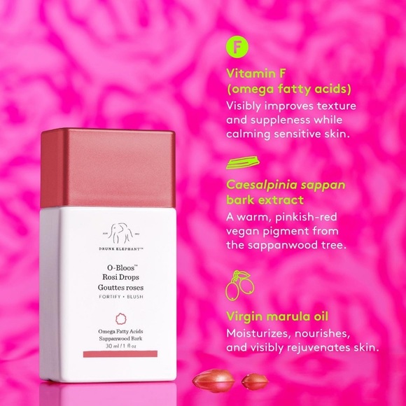 LAST 1! Drunk Elephant A-Bloos Rosi Sunshine Drops 🐘 NEW IN BOX A Bloos Rosy - Picture 5 of 11